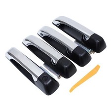 Front and Rear Driver and Passenger Side Exterior Door Handle Chrome for Ram