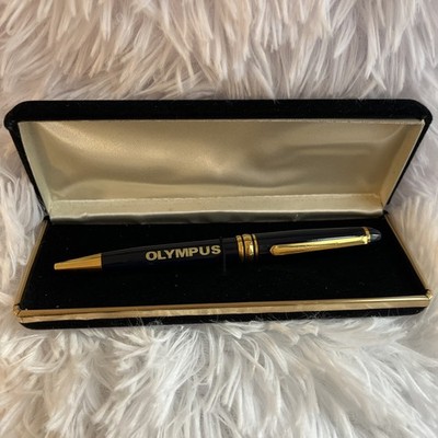 Vintage Olympus Writing Pen- Comes In Pretty Velvety Box- Needs New Ink Refill