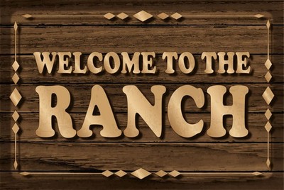 Holzschild 12x18 cm Welcome to ranch Deko Geschenk  Schild