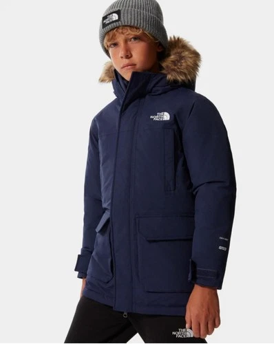 North Face Boys McMurdo Parka Jacket- TNF Navy- Med (10-12) NF0A4TJML4U BNWT