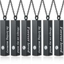 6 Pieces Urn Necklace for Ashes for Men Women Cremation Jewelry for Ashes S - 01
