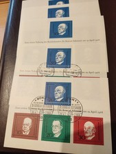 Bund 5 Bl&ouml;cke Nr.4 , 3 Postfrisch und 2 Gestempelt Insgesamt 5St.