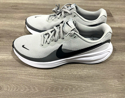 Nike Men s Low Top Lace-Up Athletic Sneakers Gray/Black/White Mesh Rubber