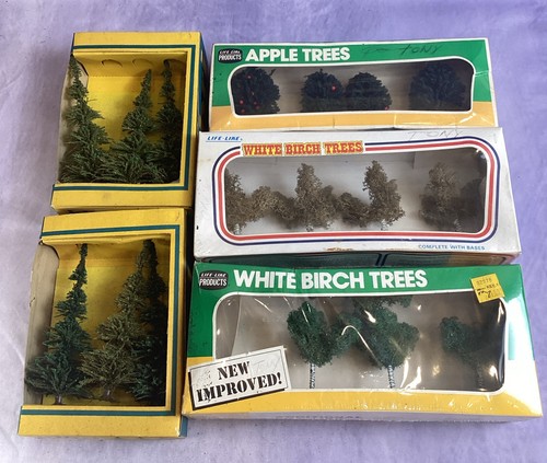 Lote de paisajes KIBRI HO #6314 Juego de 6 abetos altos 14 cm y manzana de abedul realista | Zustand: New
