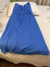 NWOT Cornflower Blue Size 1x Ladies Sleeveless Nightgown by SHADOWLINE Made USA