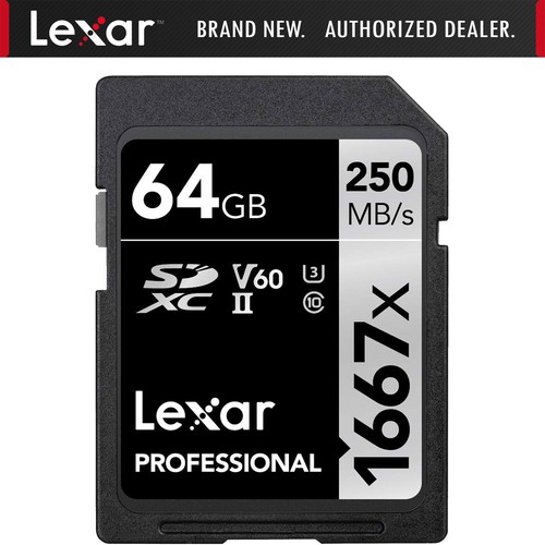 Lexar Pro 1667x 64GB SDXC UHS-II Memory Card, 250MB/s Read, 120MB/s Write - Photo 4 sur 6