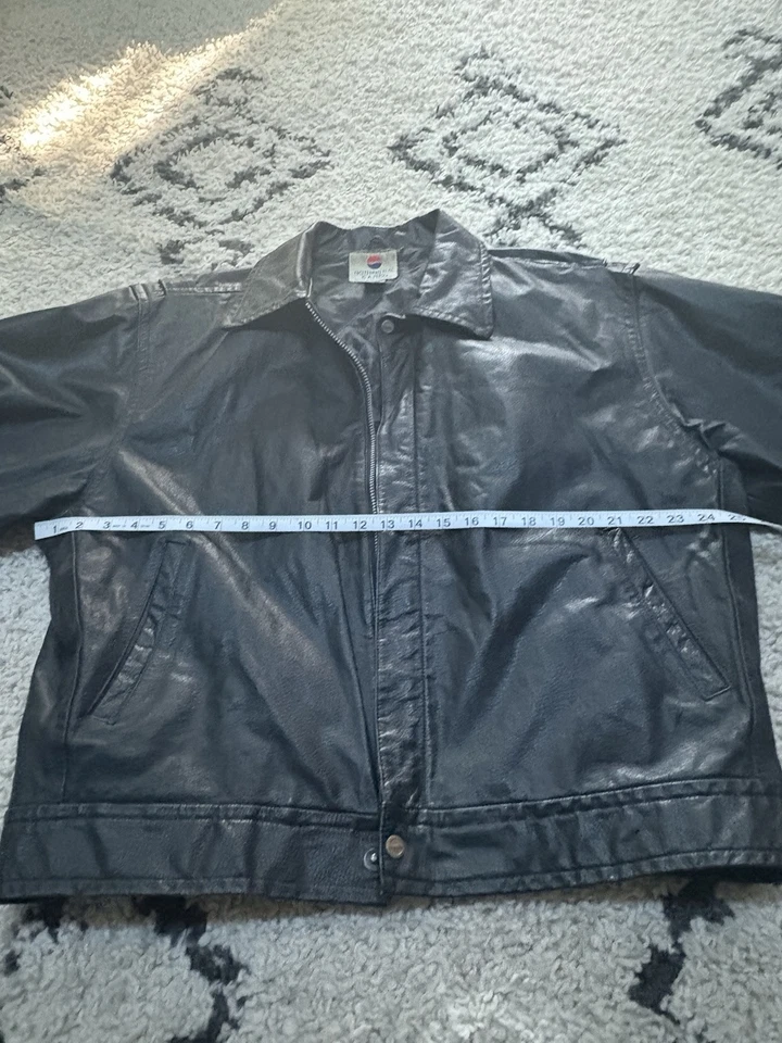 Vintage 1990s Pepsi Leather Bomber Jacket XL -Nothing Else Is a Pepsi - Image 4 of 4