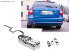Fox Edelstahl Racing-Komplettanlage Skoda Octavia RS 1Z 2x80mm doppelwandig
