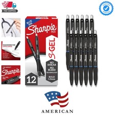 S-Gel Gel Pens, Black Barrel, Bold Point 1.0mm, Blue Ink, 12 Count - Home, Of...