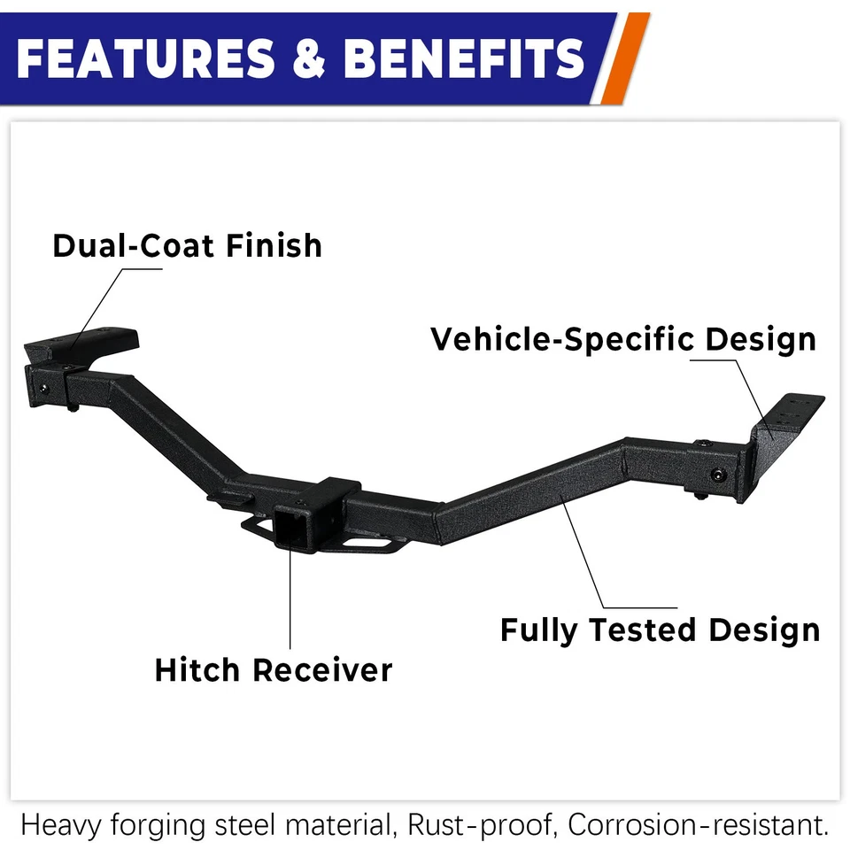 Vijay For 2011-2019 Ford Explorer Class 3 Trailer Hitch 2"  Rear Tow Receiver - Image 3 of 4