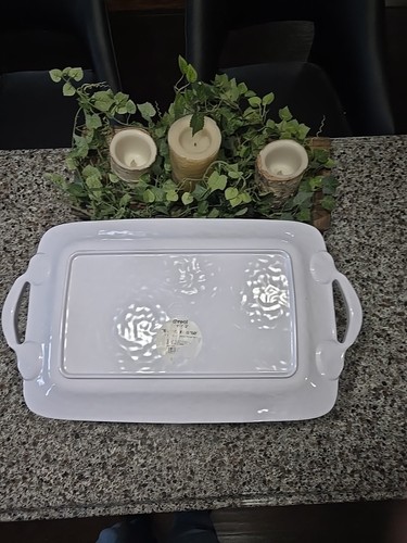 Melamine Serving Tray Blue & White - Picture 8 of 19