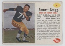 1962 Post Forrest Gregg #4 HOF f6p