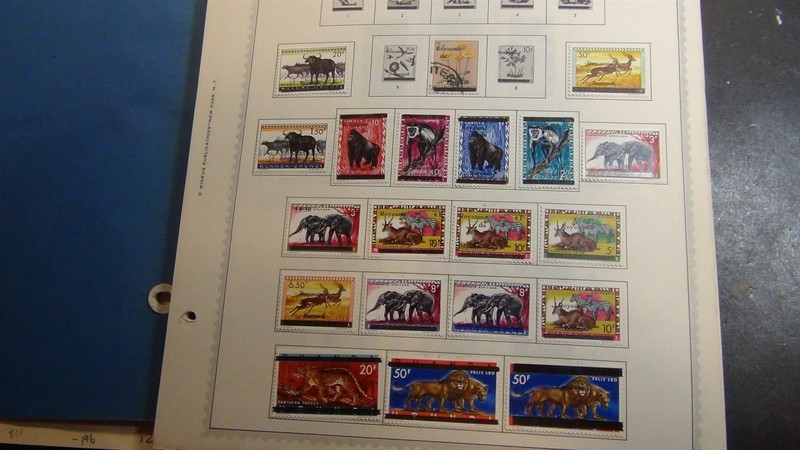 Stampsweis Burundi stamp collection on Minkus pages est 842 stamps to 75