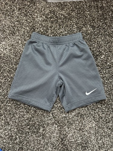 NIKE Athletic Shorts Boys Size 5 (small) Gray White NIKE Logo
