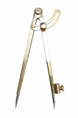 8'' Brass Locking Wing Divider Compass Stainless Steel Point Divider