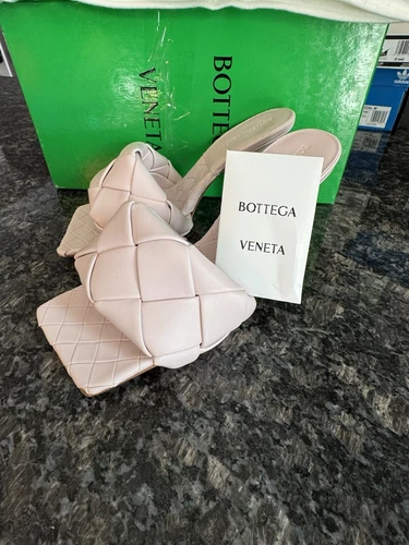 Sandalo Bottega Veneta Lido Mule rosa chiaro 1500€ taglia EU 38 5