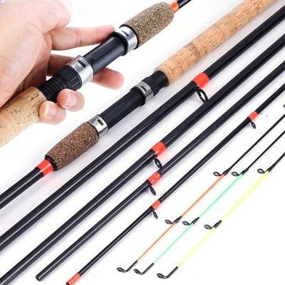LOT New Feeder Fishing Rod Lengthened Handle 6 Sections Fishing Rod Carbon Fiber