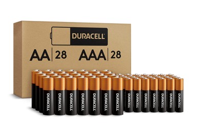 	Duracell Coppertop AA + AAA Batteries 56 Ct 28 AA + 28 AAA Reclosable Pack	