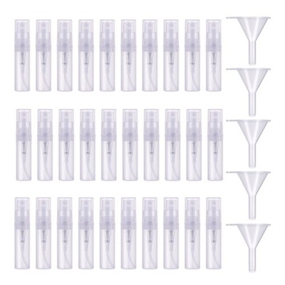 Probenflaschen, 30 Stück Mini Zerstäuber Spray leer 30 Stück/2 ml, transparent 