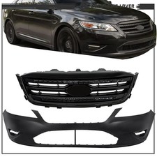 Front Bumper Cover And Front Bumper Grille Kit 2pcs For Ford Taurus 2010-2012