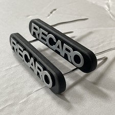 Recaro Seat Badges (Pair) 2 Pin ESCORT CAPRI RS TURBO SIERRA COSWORTH