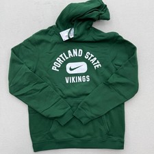 Nike Portland State Vikings Mens M Medium Green Club Fleece PO Hoody Hoodie