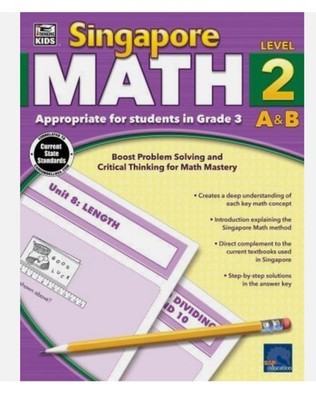 Singapore Math, Grade 3 Workbook (GOOD)