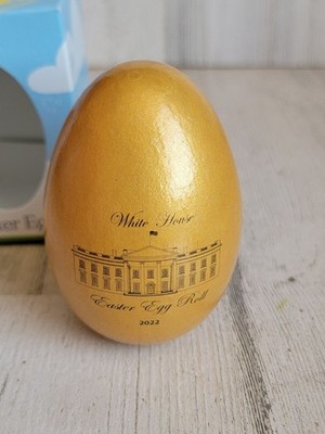 White House Easter egg roll golden wooden home decor spring