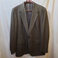 Vintage Hart Schaffner Marx Gray Pinstripe Suit Coat 43L