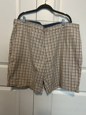 Falls Creek Men s Flat Front Shorts Size 44 100% Cotton 4 Pockets Belt Loops 