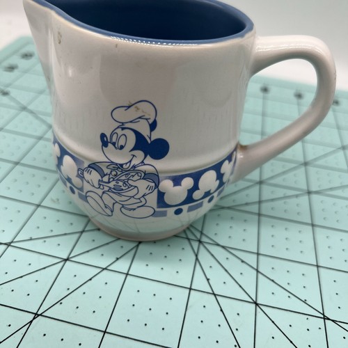 Disney Theme Parks Mickey Mouse Creamer Blue White Ears Cooking Pouring - Picture 3 of 5