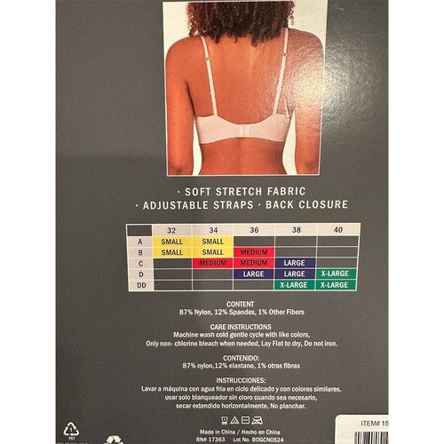 DKNY Women's T-Shirt Bra Set 2-Pack Medium Multicolor Adjustable Straps NIB - Picture 4 of 5