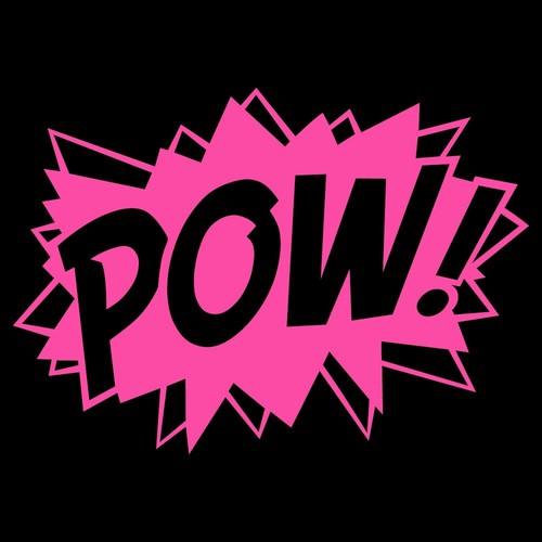 7.7" ACTION WORD POW Vinyl Decal Sticker Window Laptop Comic Book Splash Batman - Picture 7 of 24