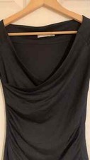 ZARA Black Jersey, Off the Shoulder/ Bardot Top with Gathering Size XS 