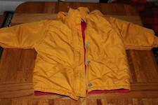 Boy's Winter Jacket Outwear Full Zip Fleece Lined Warm Yellow Size 3T