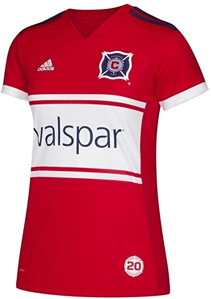 Женская футболка Adidas MLS Chicago Fire из реплики Valspar Красный/Белый  