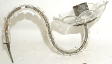Kerzenhalter Arm f&uuml;r Deckenleuchter f&uuml;r Leuchter Glas um 1880 Ersatzteil /P15