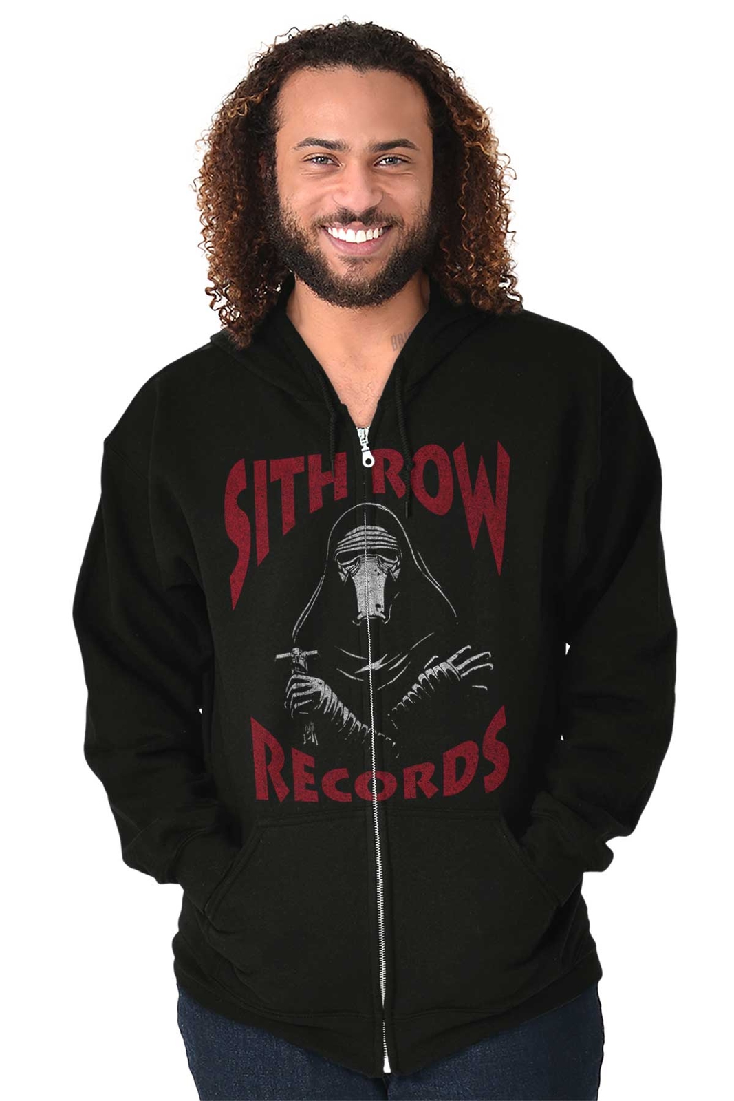 FILA Felpa con cappuccio zip divertente Space Movie Music Sith Row Records uomo donna