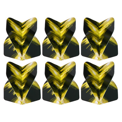 Flights Dart 6er Pack PET Standard Darts für Weichstahl Spitze, gelb