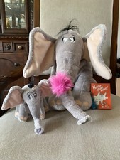 Dr. Seuss Horton Hears a Who Plush Macy's 2008 Toy 14" with mini plush  book