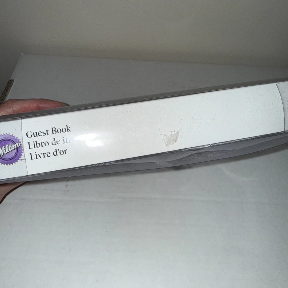 Libro de invitados Wilton White firma boda nuevo stock antiguo Foto 4 de 4