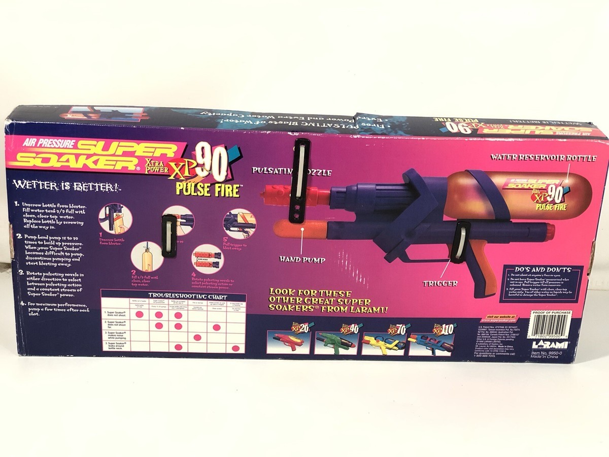NEW Vintage 1998 Larami Super Soaker XP90 Pulse Fire Squirt Gun