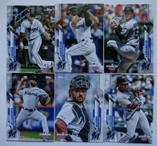 2020 Topps Opening Day Miami Marlins Base Team Set of 6 Baseball Cards
