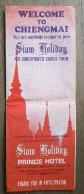 Welcome To Chiengmai SIAM HOLIDAY Tourist Booklet Thailand -E10A