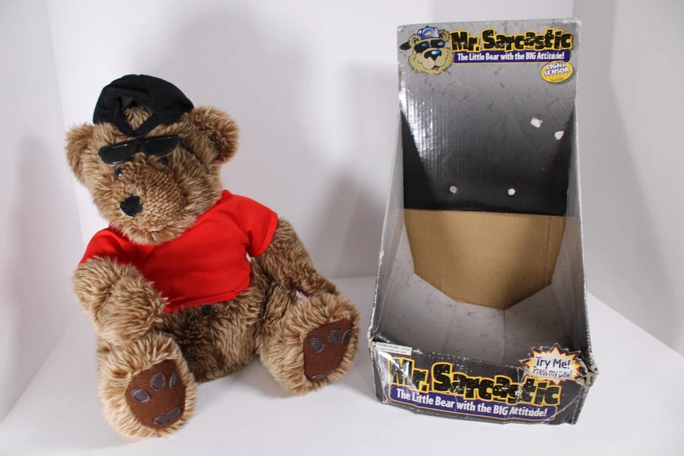 MR SARCASTIC Talking Bear 带 Attitude 2003 模糊熊电池供电 — 第 4/4 张图片