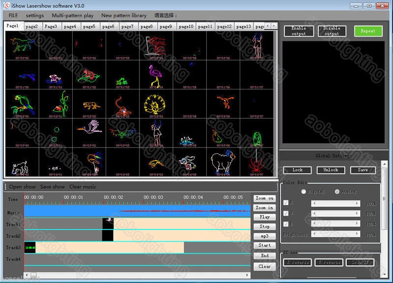 ILDA Ishow3.0 Stage Laser Light Software For Disco DJ DMX Bar Stage Laser Show - Image 4 of 4