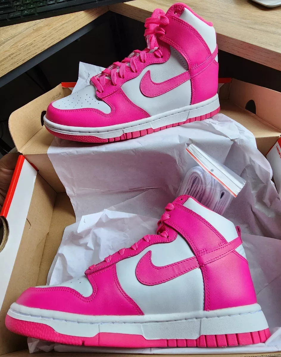 Size 6.5w Nike Dunk High Pink Prime Last PAIR SMALL DEFECT SEE PICTURES
