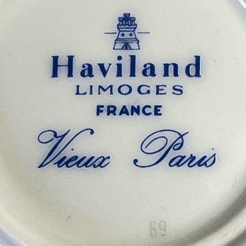 Vintage Haviland Limoges France Vieux Paris Vert Green Small Deep Leaf Dish 1982 - Picture 13 of 15