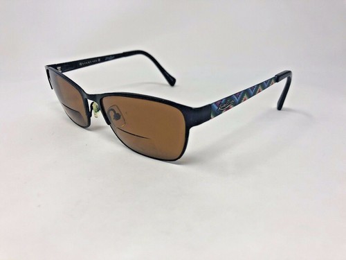 LUCK BRAND L503 Eyeglasses Frame Womens 54-17-135 Black/Mulit Color VH89