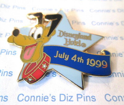 DISNEY PLUTO - DISNEYLAND HOTEL LOGO 4th JULY 1999 - Highly Desired RARE HTF Pin